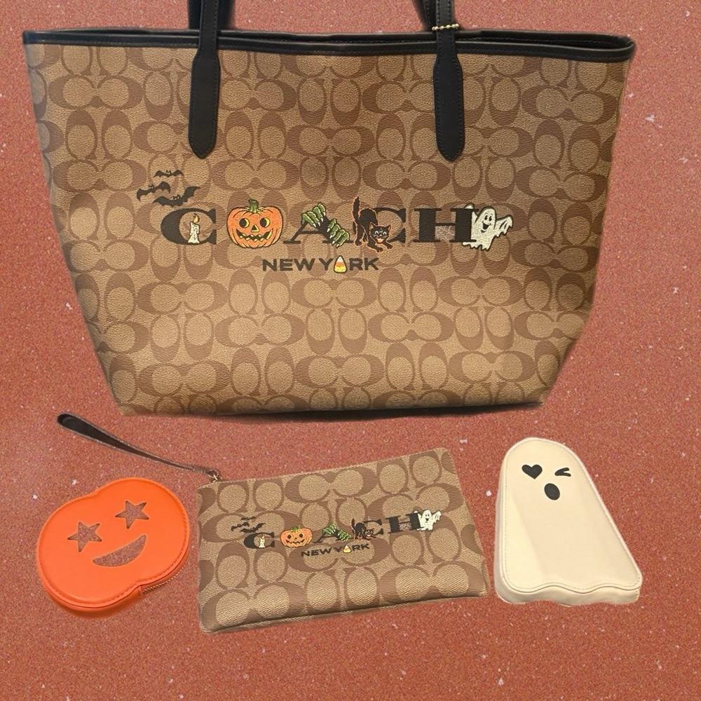 Coach Halloween Tote and accessories